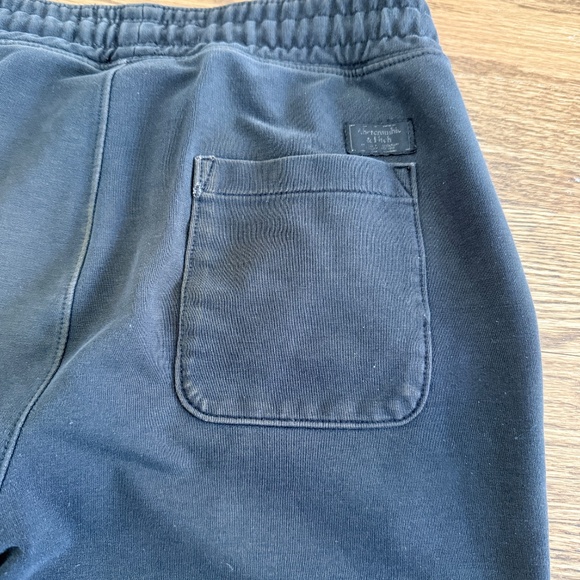 Vintage Abercrombie & Fitch Y2K Black Fleece Joggers Men's Small Drawstring - Picture 4 of 10